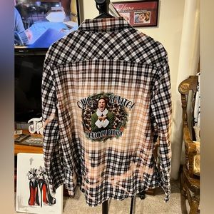OMG Santa flannel top